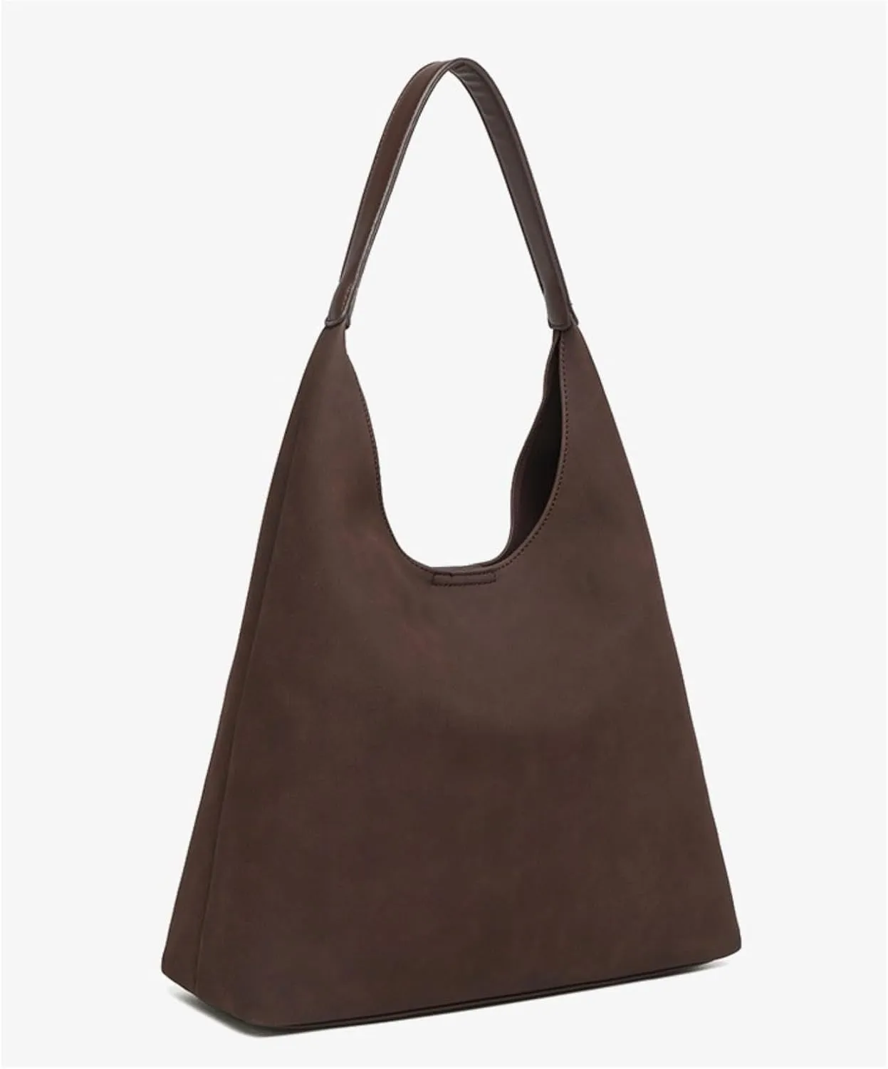 Slouchy Vegan Leather Tote Purse for Women - Large Capacity Work Bag with Detachable Mini Clutch, Crossbody & Shoulder Carry