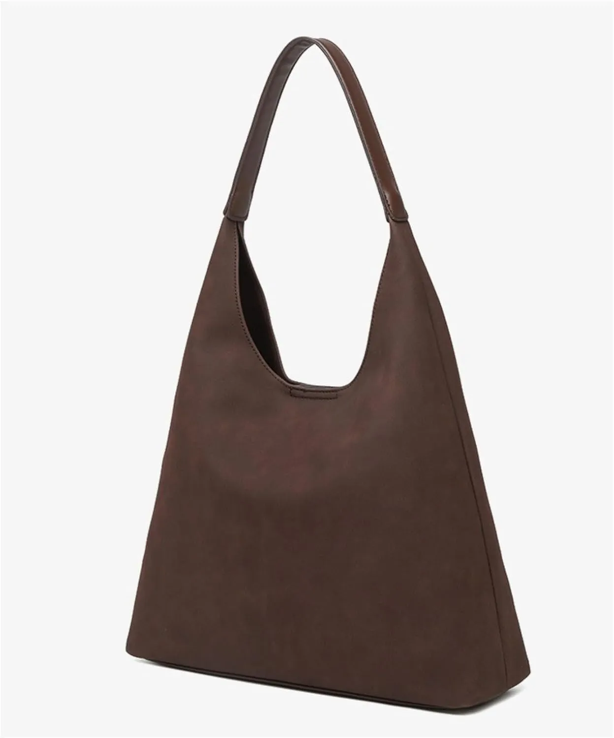 Slouchy Vegan Leather Tote Purse for Women - Large Capacity Work Bag with Detachable Mini Clutch, Crossbody & Shoulder Carry