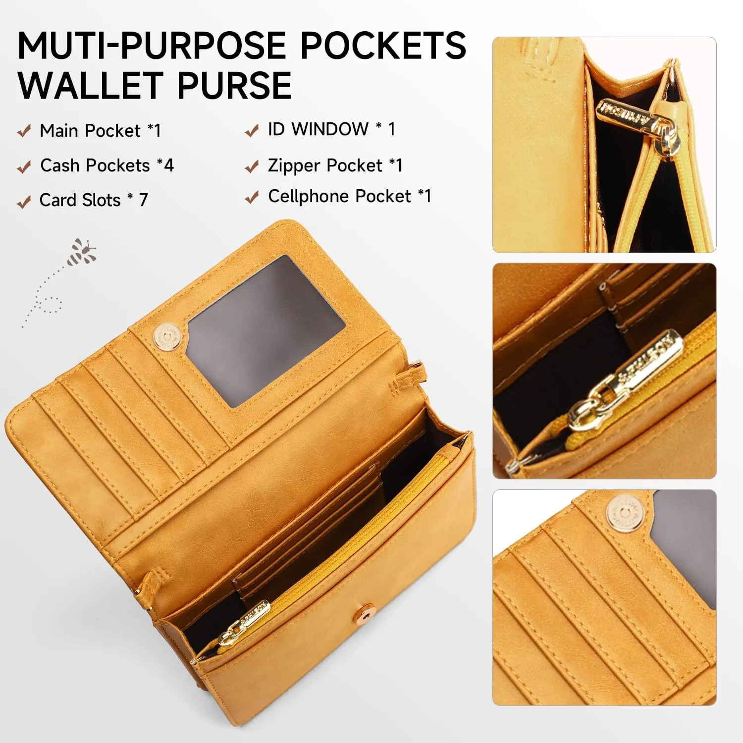 Small Crossbody Bag for Women,Cell Phone Purse Womens Shoulder Handbags Wallet Purse with Credit Card Slots Wristlet