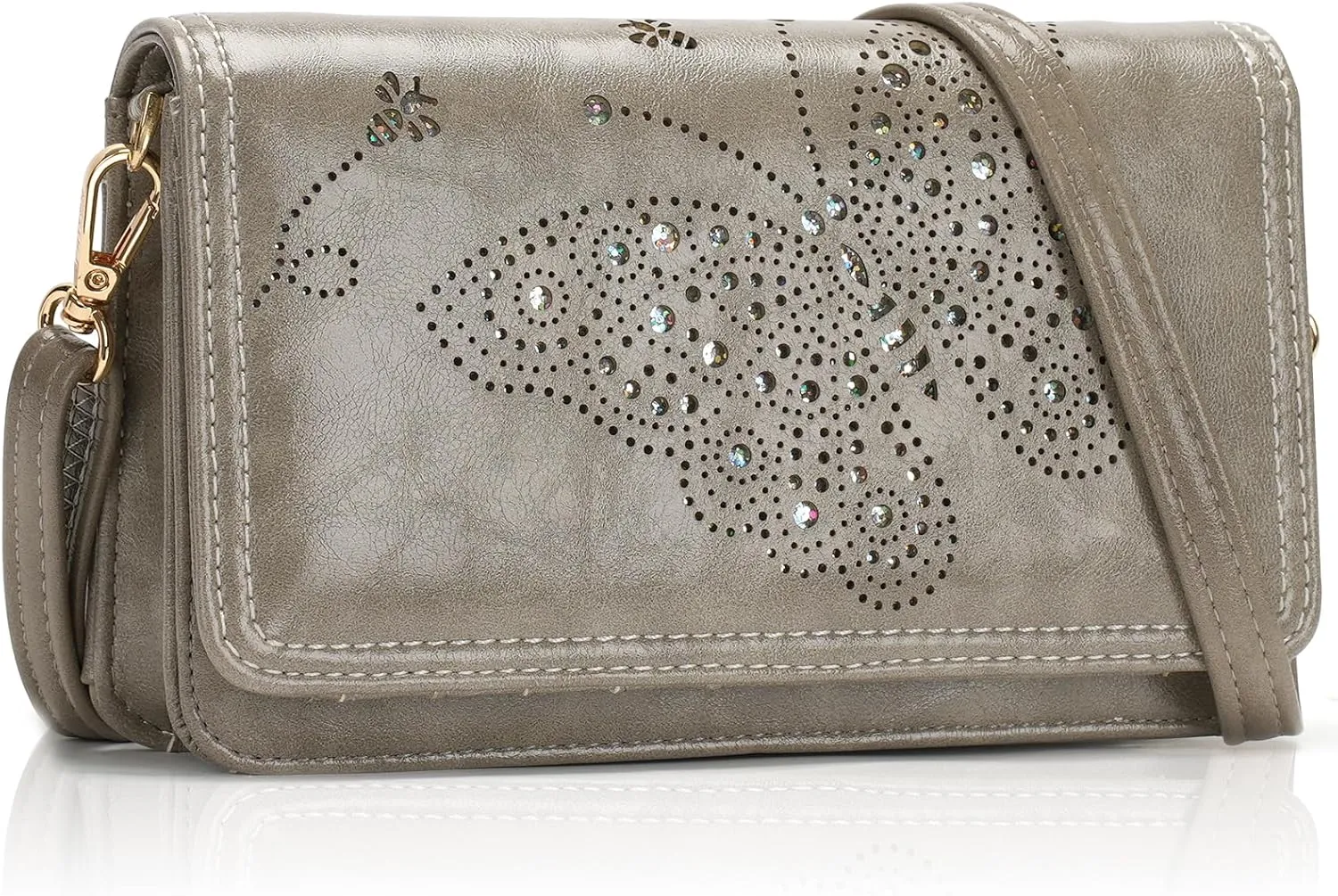 Small Crossbody Bag for Women,Cell Phone Purse Womens Shoulder Handbags Wallet Purse with Credit Card Slots Wristlet