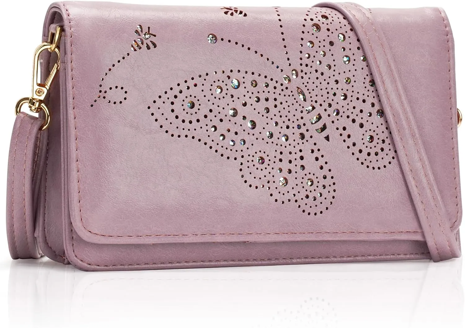 Small Crossbody Bag for Women,Cell Phone Purse Womens Shoulder Handbags Wallet Purse with Credit Card Slots Wristlet