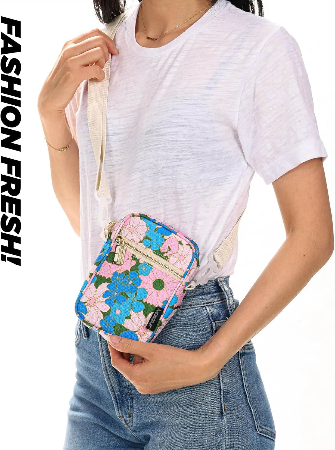 Small Crossbody Bags for Women & Men – 80s/90s Small Bum Bag – Stylish Travel & Festival Belt Bag – Ideal Fanny Pack for Daily Fashion – Perfect for Travel & Everyday Wear (88619)
