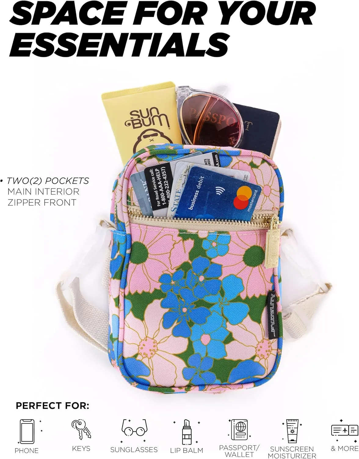 Small Crossbody Bags for Women & Men – 80s/90s Small Bum Bag – Stylish Travel & Festival Belt Bag – Ideal Fanny Pack for Daily Fashion – Perfect for Travel & Everyday Wear (88619)