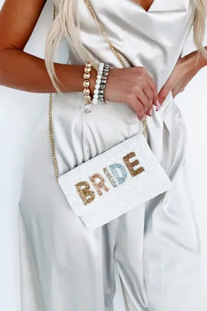 Small "Bride" Neutral Beaded Clutch (Small Tonal Bride)