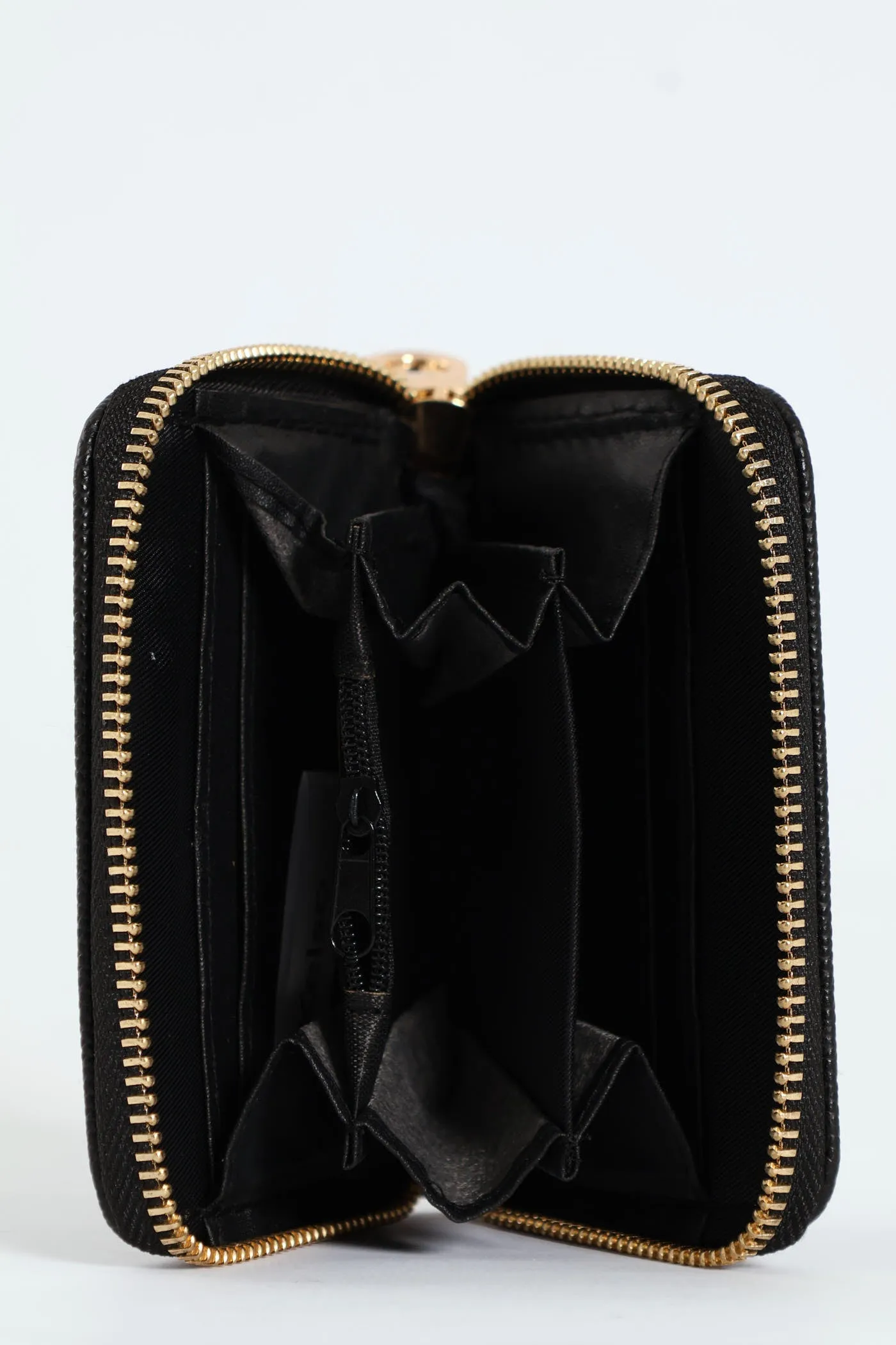 Small Zip Around Purse - Black