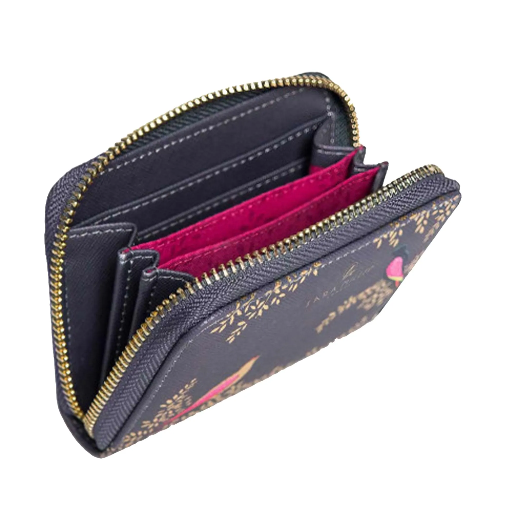SMALL ZIP PURSE - SMOKEY BIRDS