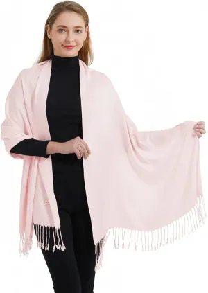 Soft Silky Pashmina Shawl Wraps Solid Colors Scarf for Wedding Evening Dresses