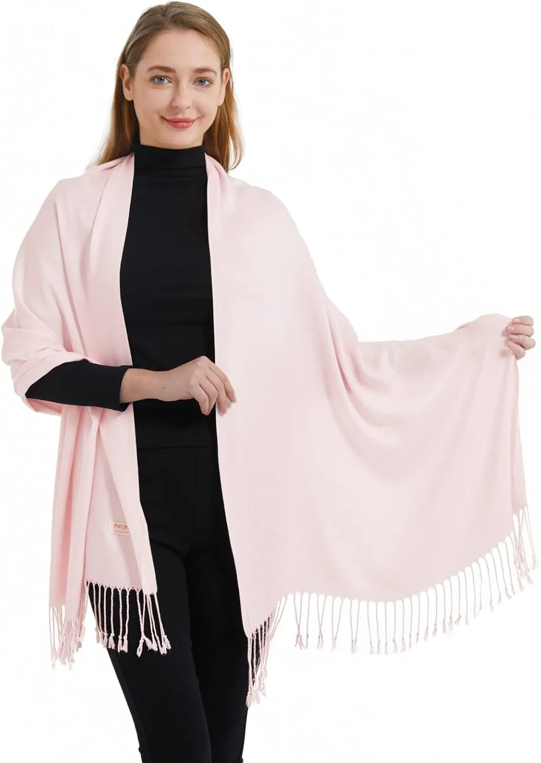 Soft Silky Pashmina Shawl Wraps Solid Colors Scarf for Wedding Evening Dresses