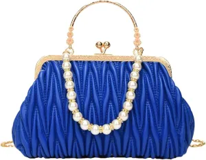 Solyinne Womens Clutch Purse Pearl Evening Bag Envelope Evening Bridal Wedding Party Club Purses Crossbody Handbags