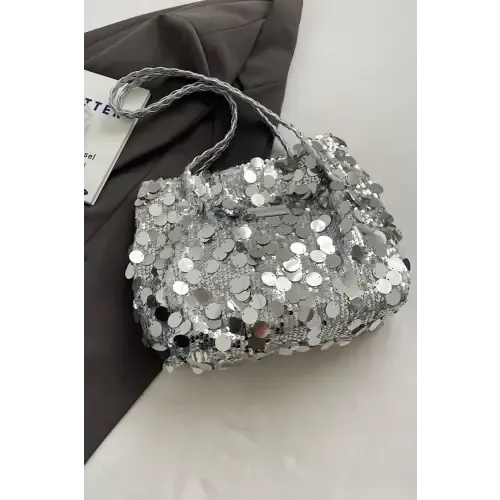 Sparkle in Style with the Sequin Braided Strap Shoulder Bag