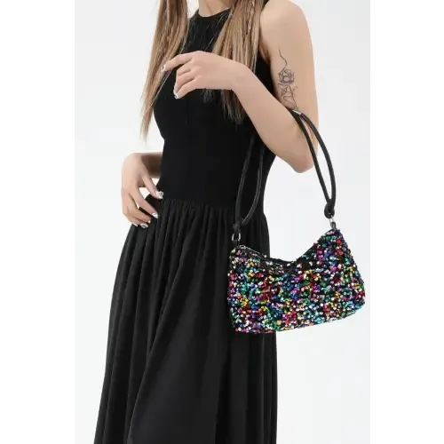 Sparkle with Yeppi Sequin Double Strap Shoulder Bags