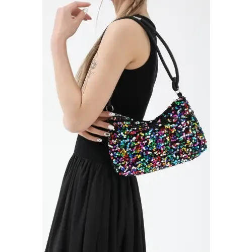 Sparkle with Yeppi Sequin Double Strap Shoulder Bags