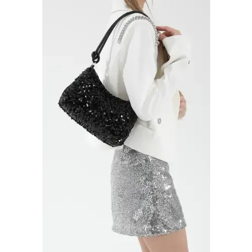 Sparkle with Yeppi Sequin Double Strap Shoulder Bags