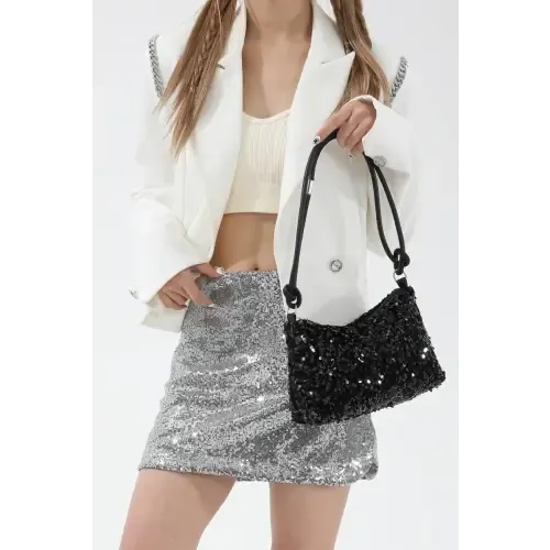 Sparkle with Yeppi Sequin Double Strap Shoulder Bags