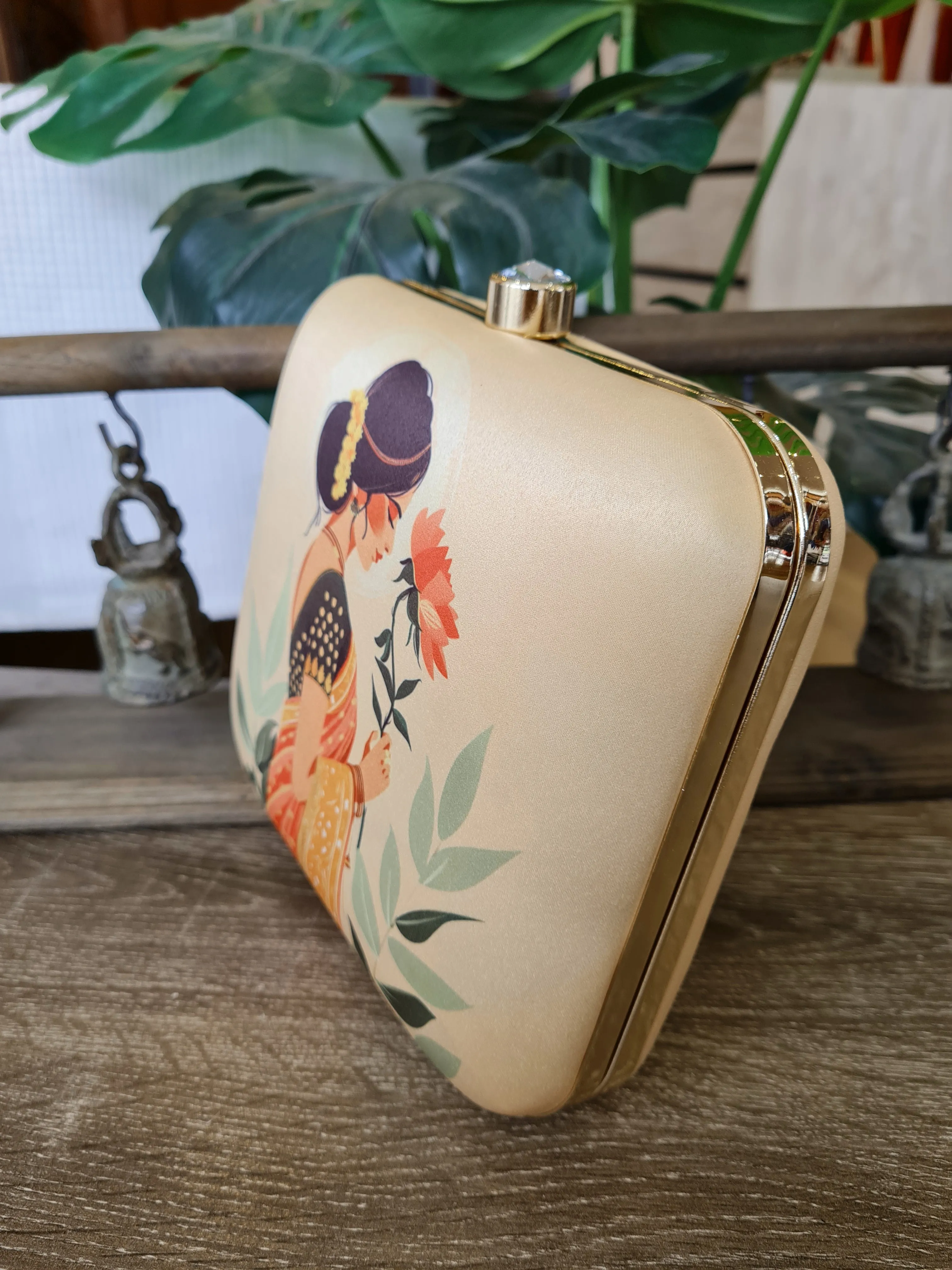 Square Printed Box Clutch