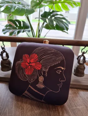 Square Printed Box Clutch