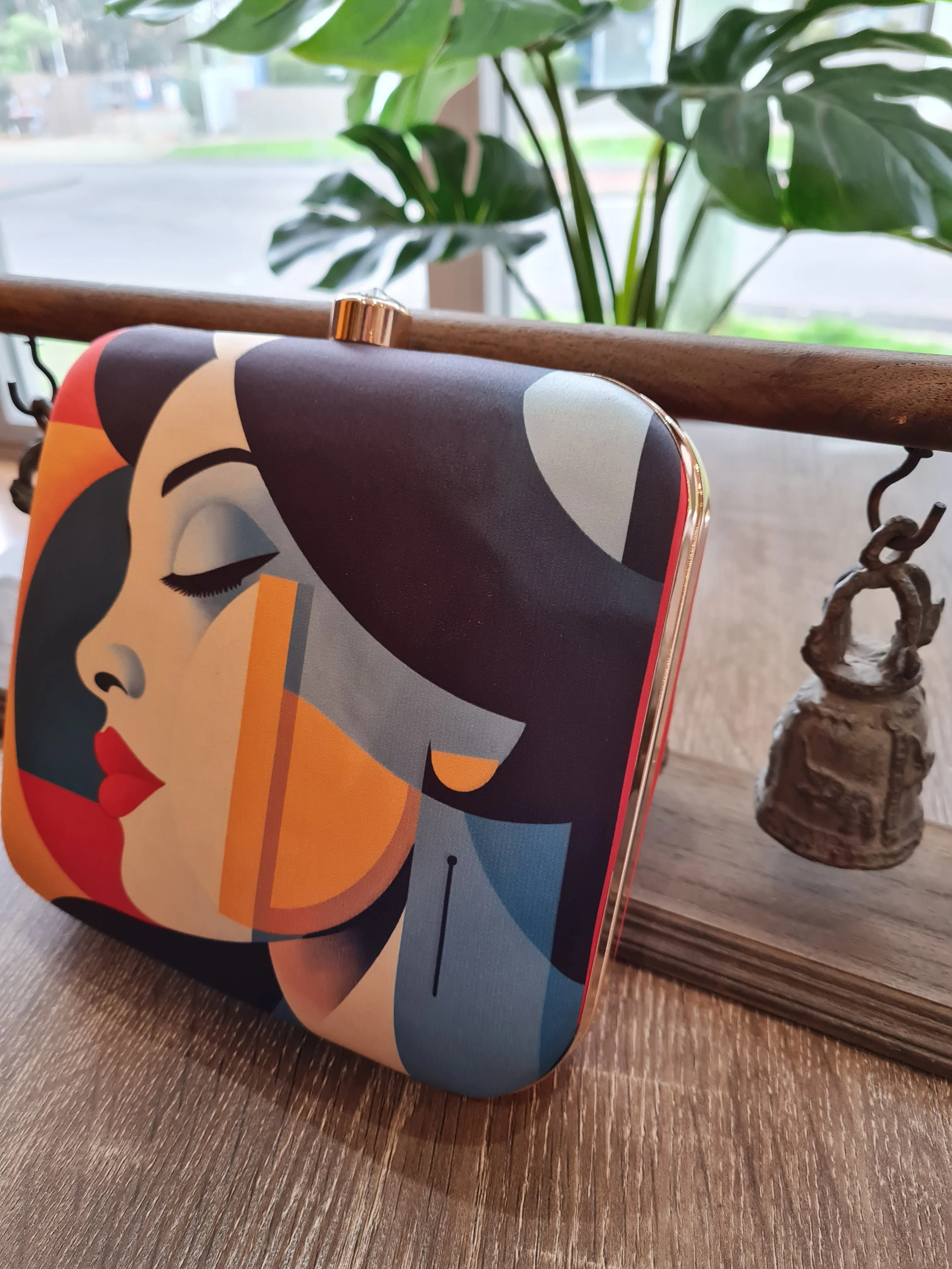 Square Printed Box Clutch