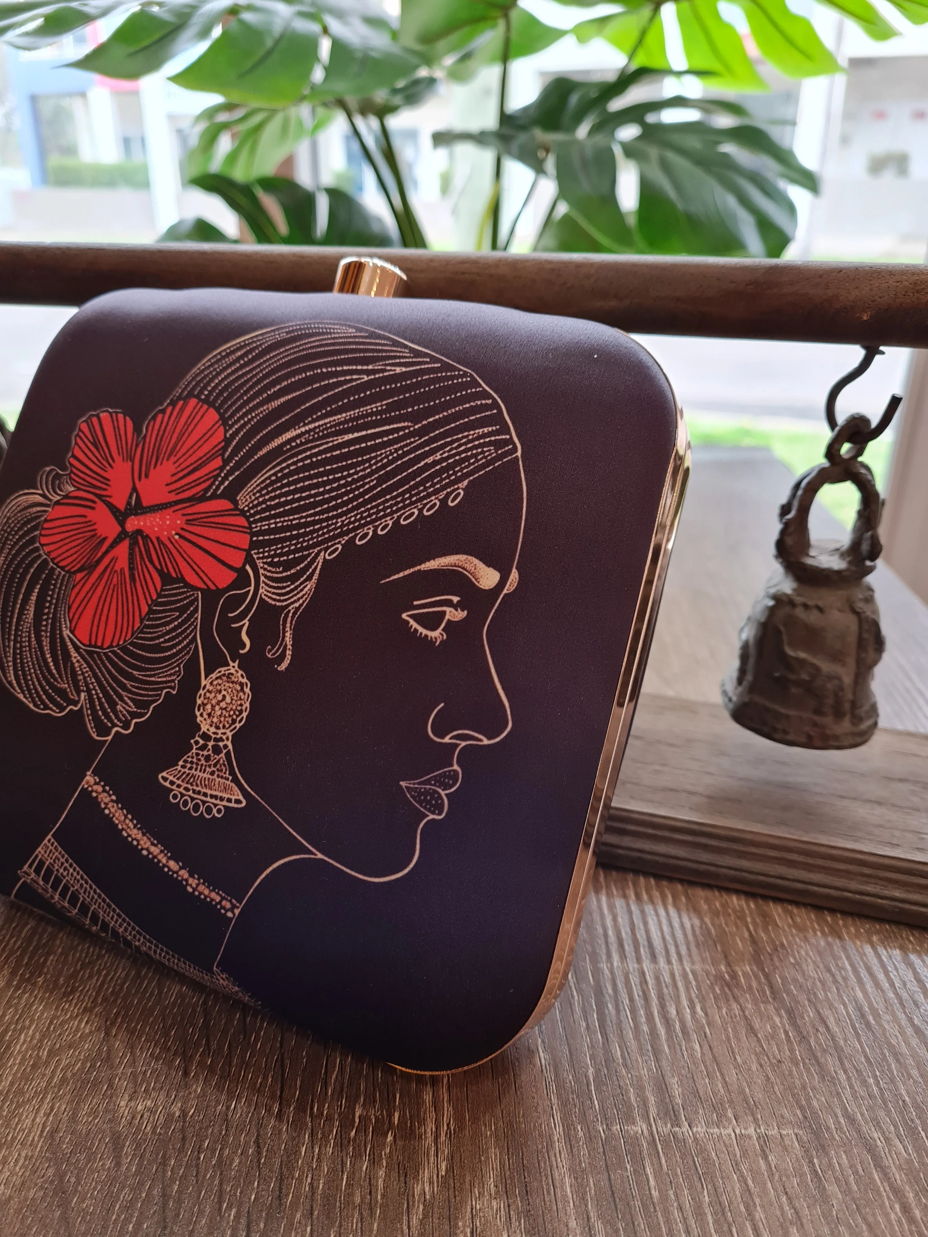 Square Printed Box Clutch