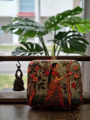 Square Printed Box Clutch