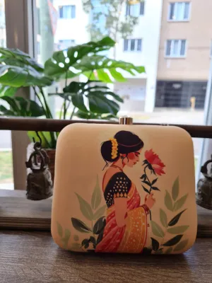 Square Printed Box Clutch