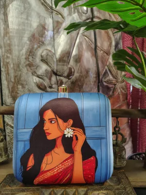 Square Printed Box Clutch