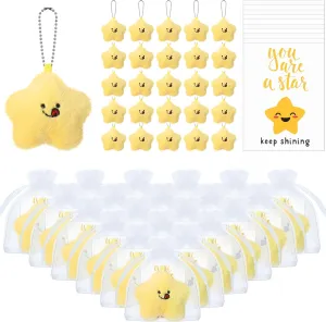 Star Keychain Bulk Inspiration Positive Toys Plush Keyring for Backpacks Handbags Back to School Gift for Students