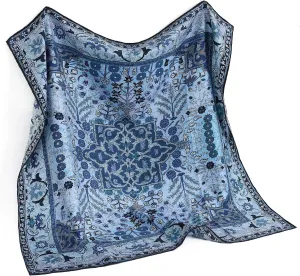 STARWHISPER 100% Pure Mulberry Silk Scarf-27''x27'' 14MM Pure Silk Twill Scarf for Women Square Scarf with Gift Packaging