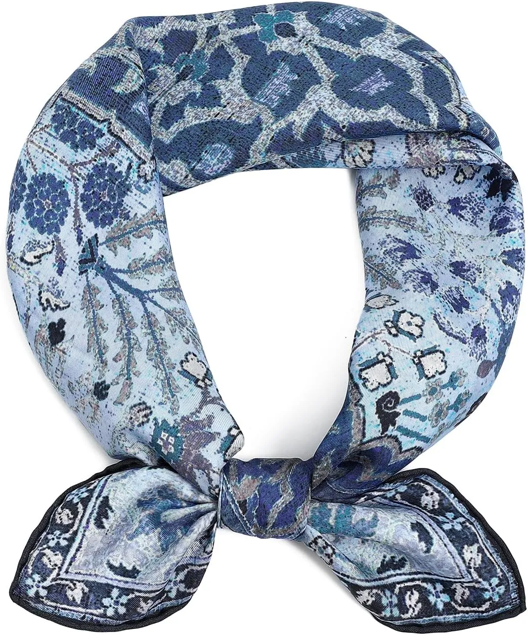 STARWHISPER 100% Pure Mulberry Silk Scarf-27''x27'' 14MM Pure Silk Twill Scarf for Women Square Scarf with Gift Packaging