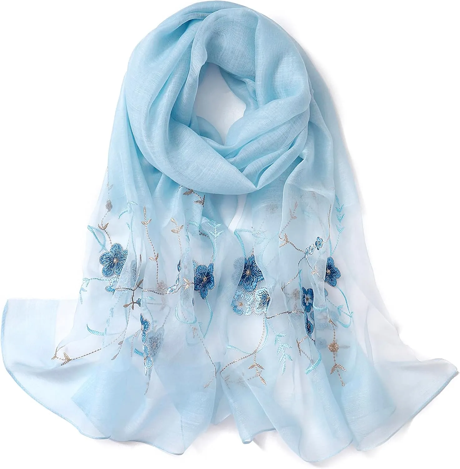 STARWHISPER Women Silk & Wool Long and Large Scarf Shawl Wrap For Evening Dress