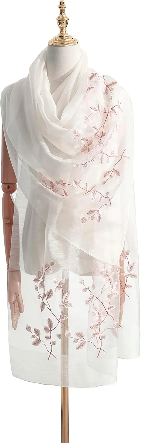 STARWHISPER Women Silk & Wool Long and Large Scarf Shawl Wrap For Evening Dress