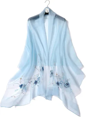 STARWHISPER Women Silk & Wool Long and Large Scarf Shawl Wrap For Evening Dress