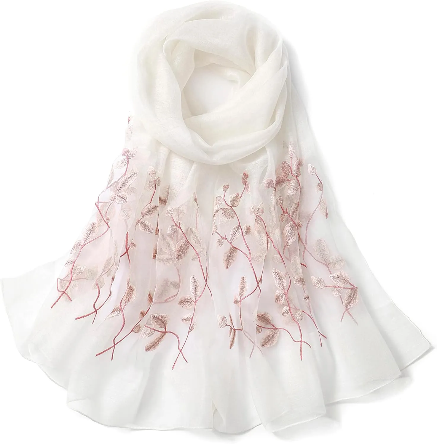 STARWHISPER Women Silk & Wool Long and Large Scarf Shawl Wrap For Evening Dress