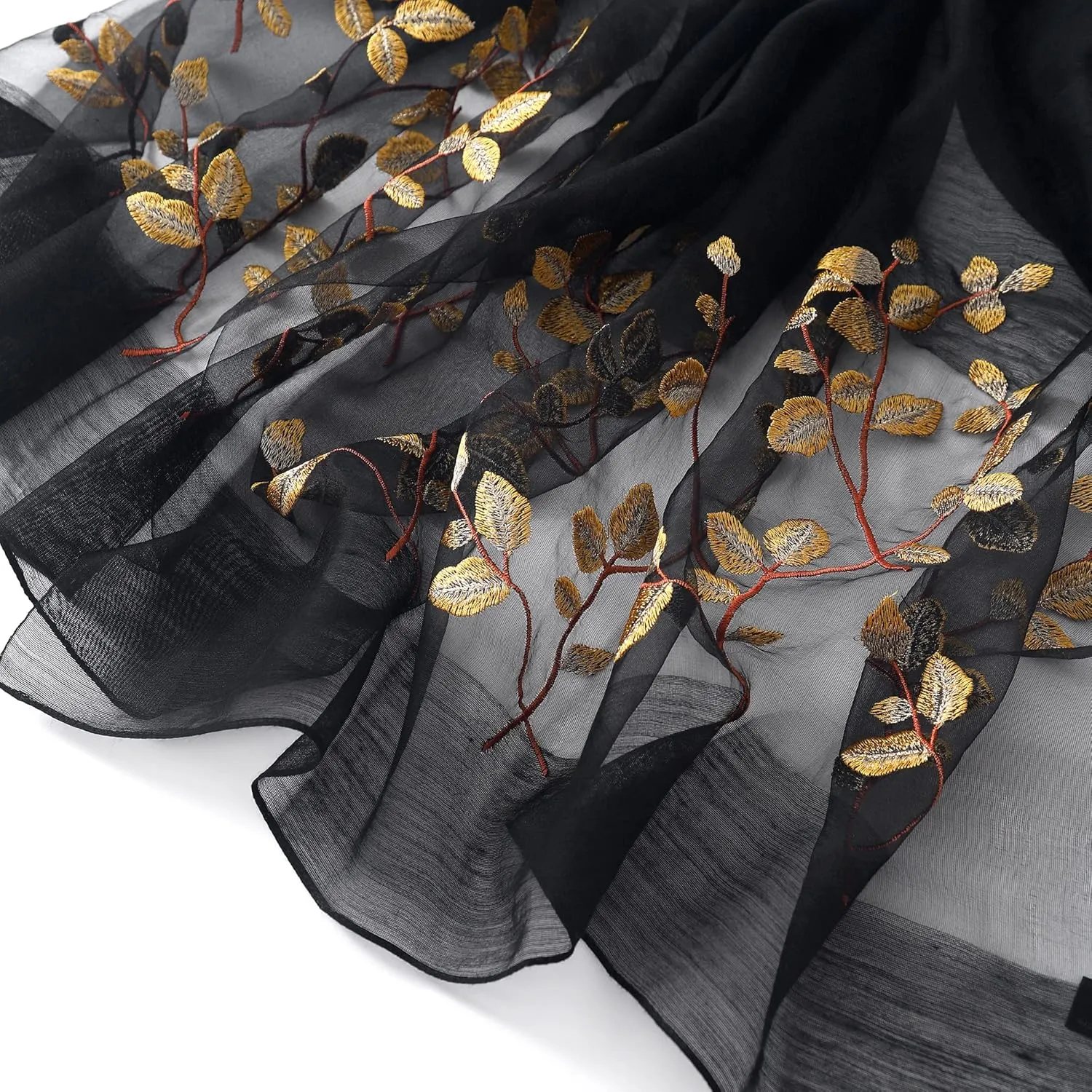 STARWHISPER Women Silk & Wool Long and Large Scarf Shawl Wrap For Evening Dress