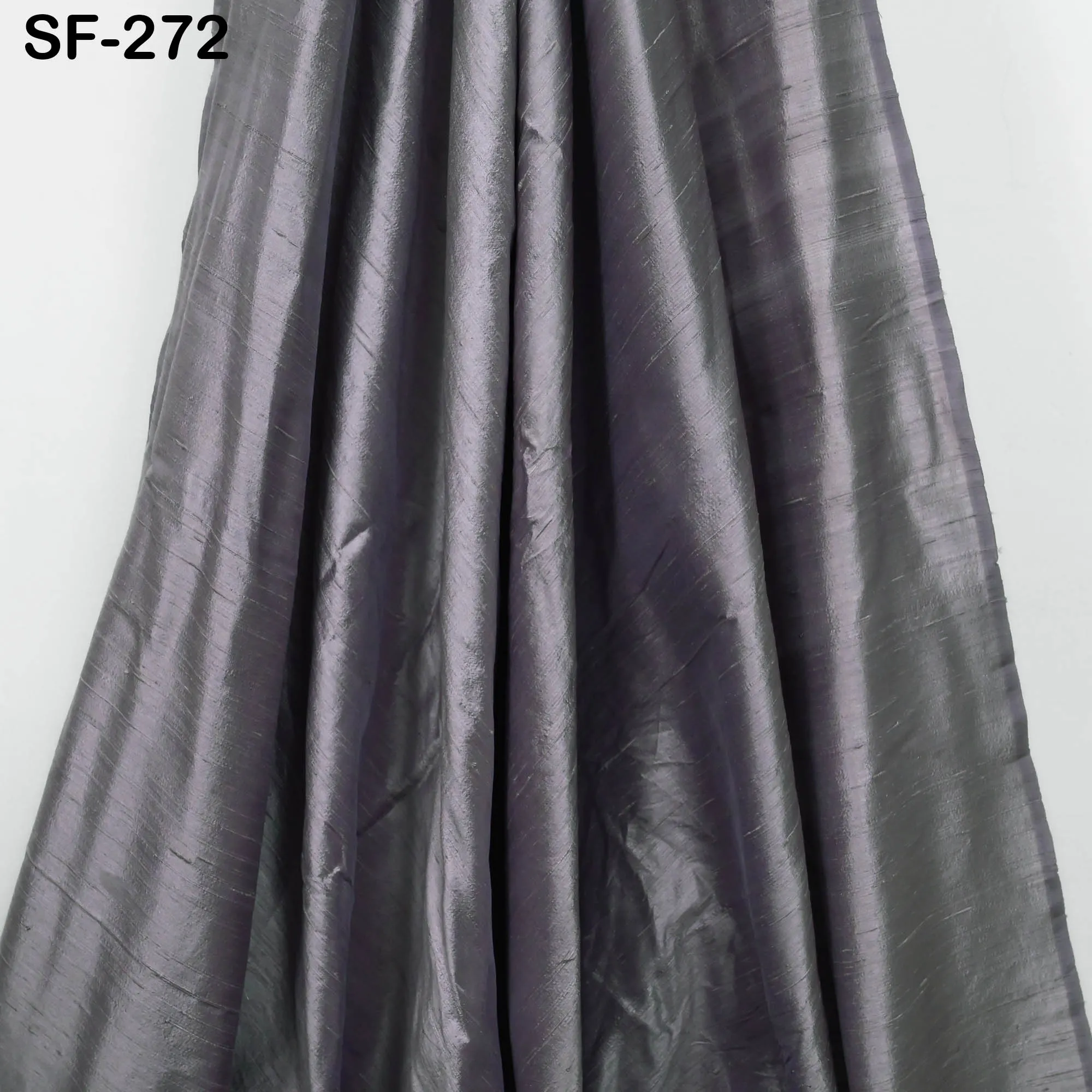 Steel Grey Pure Dupioni Fabric by the yard Indian Raw Silk Dupion Women Costumes Wedding Dresses Pillows Cushions Table Covers DIY Crafting