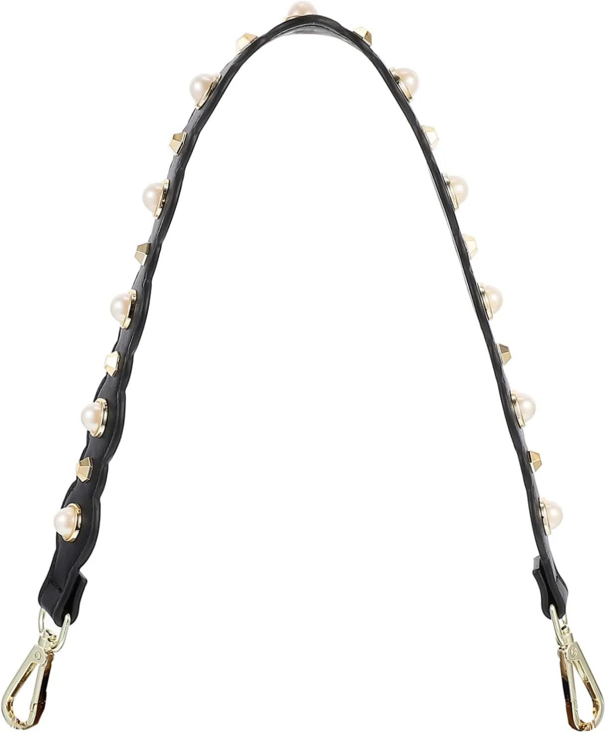 STOBOK 1pc Pearl Handbag Strap Handbag Belt Texture Mats for Clay Pearl Purses for Wrist Wallet Leather Bag Strap Womens Wide Shoulder Straps Miss Semi-Precious Stones Genuine Leather