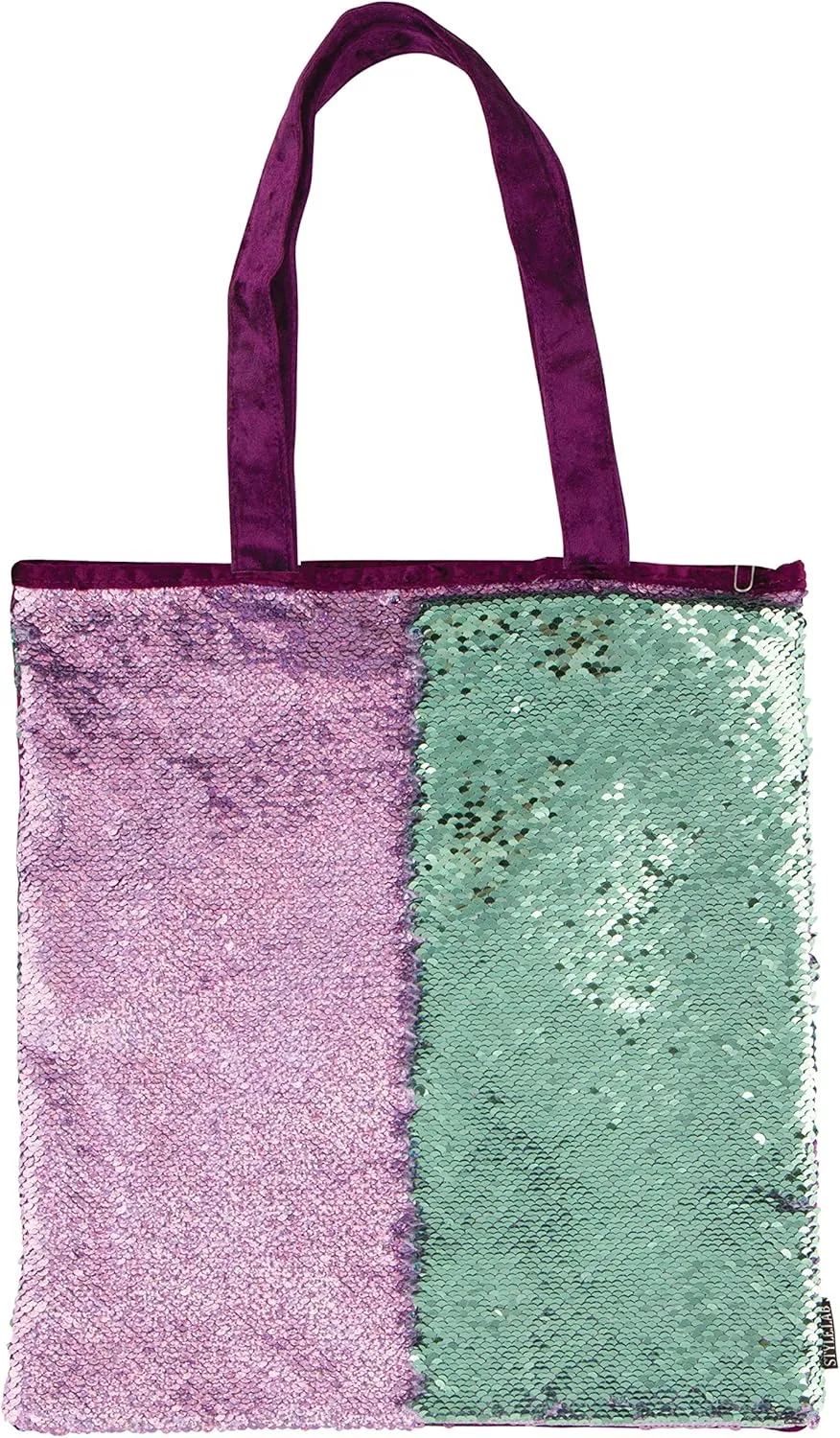 Style.Lab Fashion Angels Magic Sequin Purple/Seafoam Tote Bag