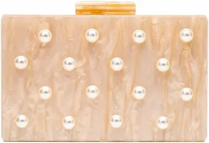 Stylish Acrylic Evening Bag Pearl Clutch Elegant Marble Acrylic Clutch Purses for Women Party Wedding Casual