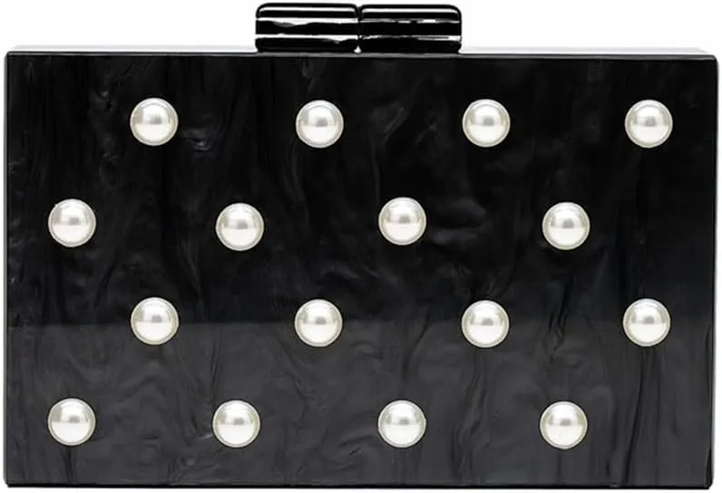 Stylish Acrylic Evening Bag Pearl Clutch Elegant Marble Acrylic Clutch Purses for Women Party Wedding Casual