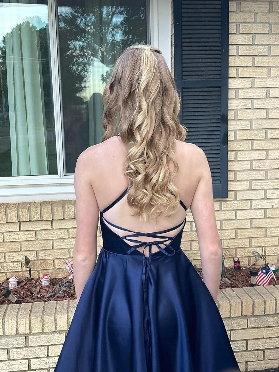 Sukleet Women's Short Homecoming Dresses with Pockets Backless Satin Prom Dress for Teens 2025
