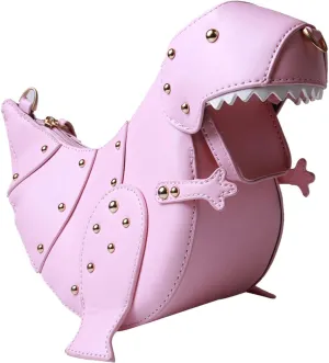 SUKUTU Upgrade Dinosaur Shape PU Leather Rivet Purses for Women, New Girls Crossbody Purses Shoulder Bag