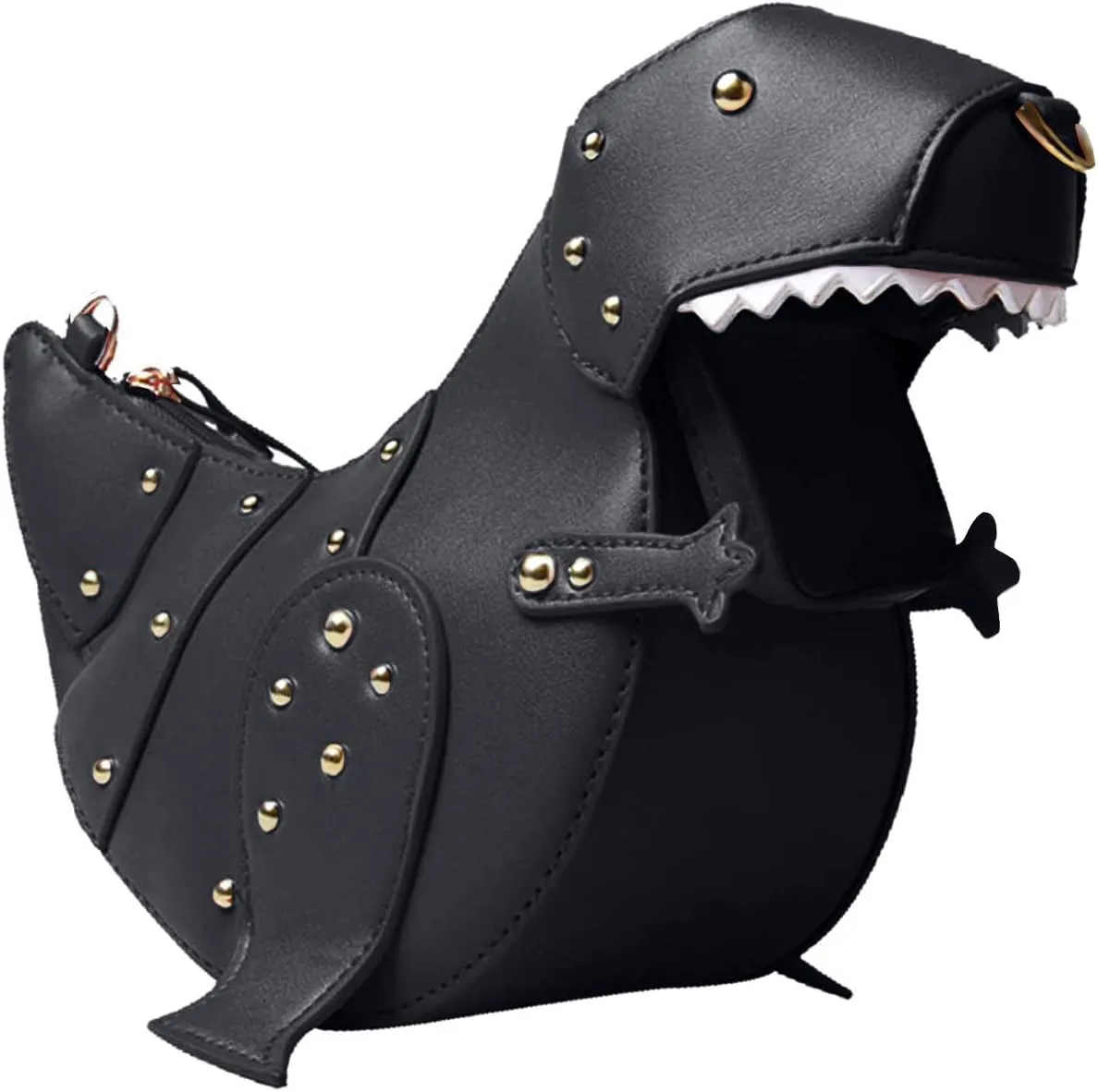 SUKUTU Upgrade Dinosaur Shape PU Leather Rivet Purses for Women, New Girls Crossbody Purses Shoulder Bag