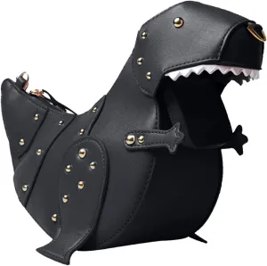 SUKUTU Upgrade Dinosaur Shape PU Leather Rivet Purses for Women, New Girls Crossbody Purses Shoulder Bag