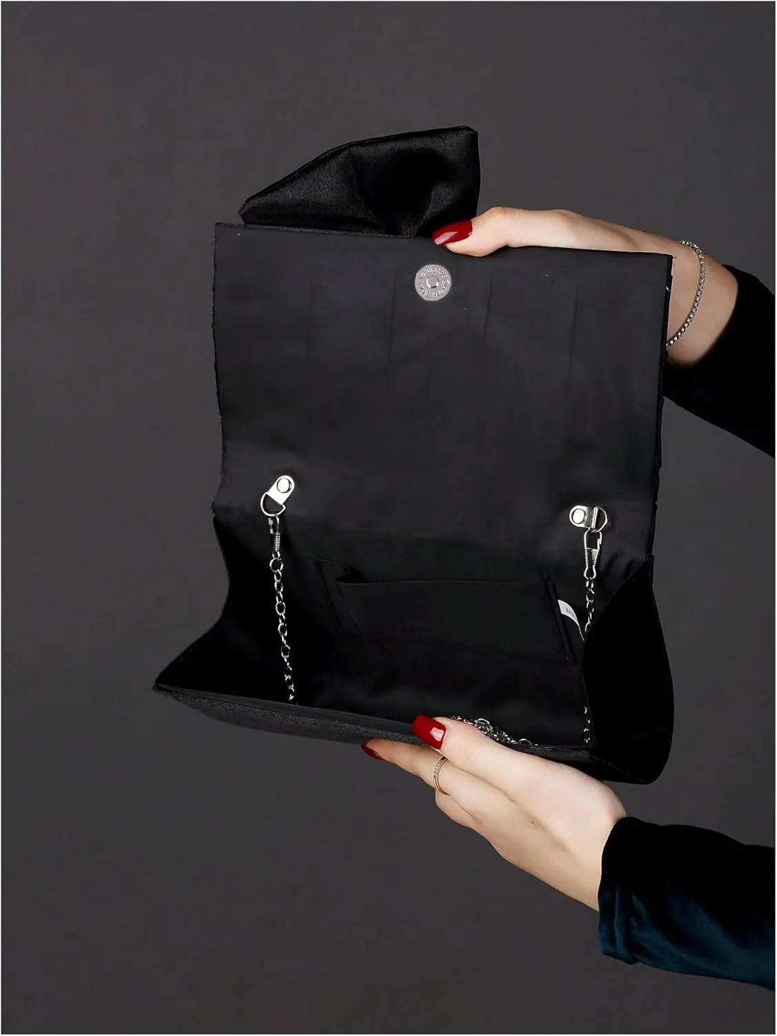 SweatyRocks Women's Satin Evening Bag Bow Clutch Purse Formal Party Handbag