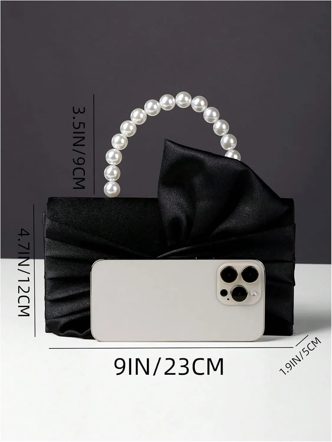 SweatyRocks Women's Satin Evening Bag Bow Clutch Purse Formal Party Handbag