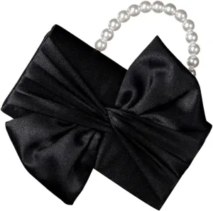 SweatyRocks Women's Satin Evening Bag Bow Clutch Purse Formal Party Handbag