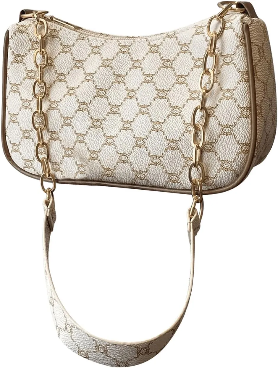 SweatyRocks Women's Vintage Shoulder Bag Top Handle Leather Purses with Zipper Closure