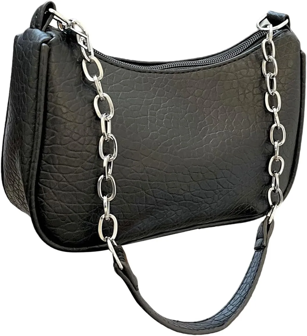 SweatyRocks Women's Vintage Shoulder Bag Top Handle Leather Purses with Zipper Closure