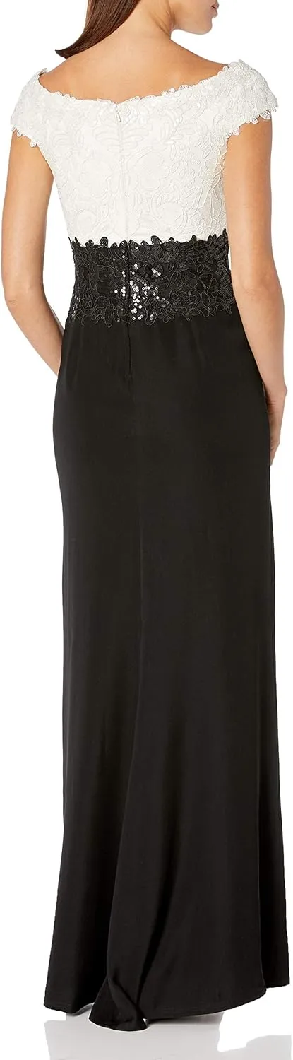 Tadashi Shoji Women's Off Shoulder Sequin Lace Gown