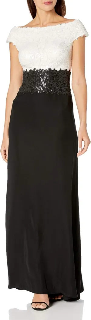 Tadashi Shoji Women's Off Shoulder Sequin Lace Gown