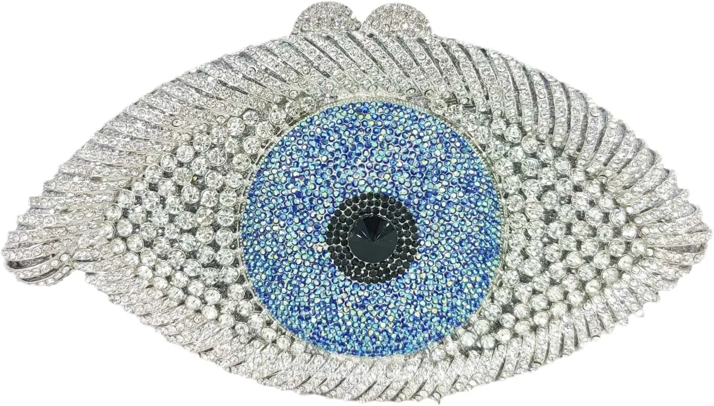 The Evil Eye Crystal Clutch Bags Women Evening Minaudiere Purses and Handbags